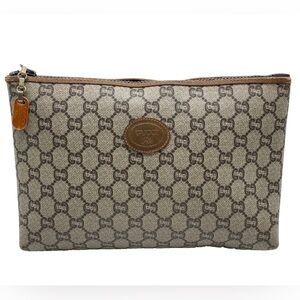 Gucci GG Plus Supreme PVC Leather Beige toiletry bag - men’s / women’s - EUC